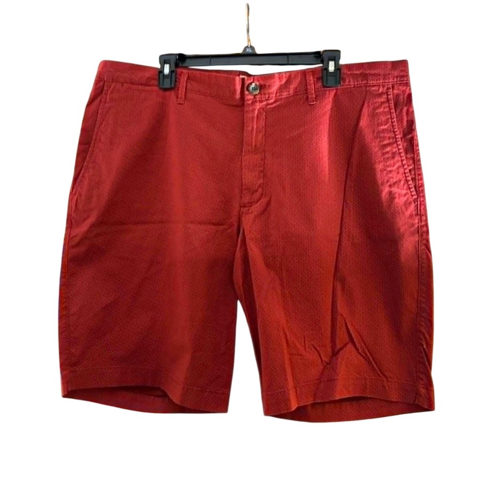 Goodfellow & Co Shorts Mens 40 Red 10.5in Inseam Diamond Microprint Chino Preppy